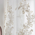 White Elegant Hollow Embroidery Tulle Lace Sheer Curtain